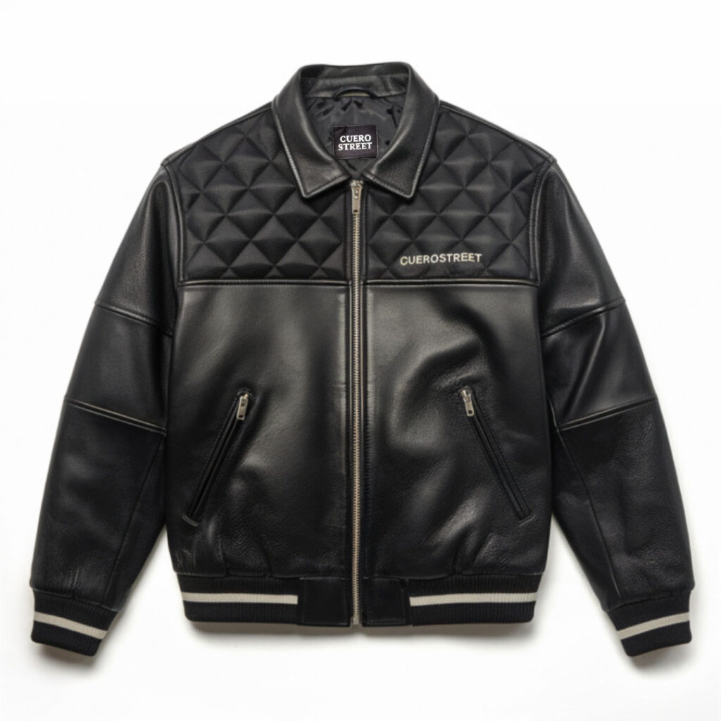 Cuero Street Black Quilted Leather Jacket