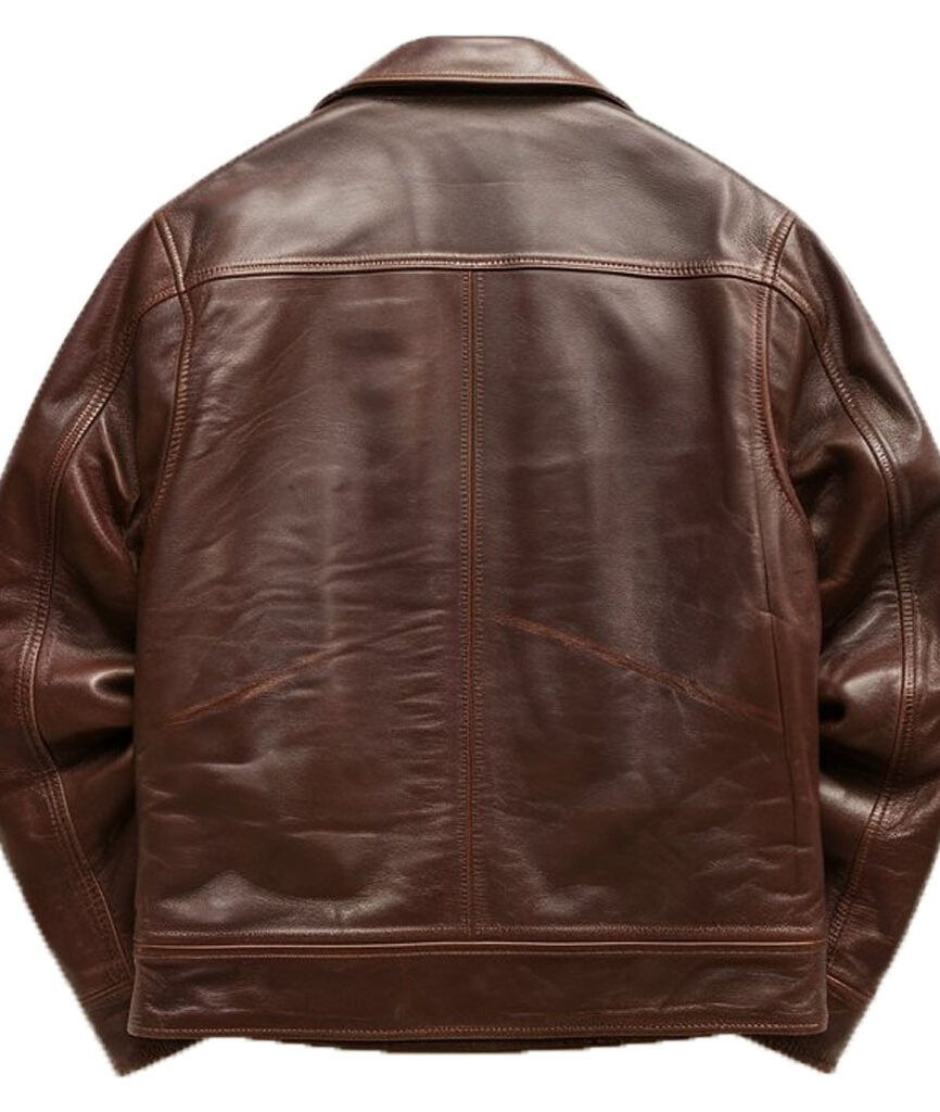 CUERO STREET DARK BROWN LEATHER JACKET