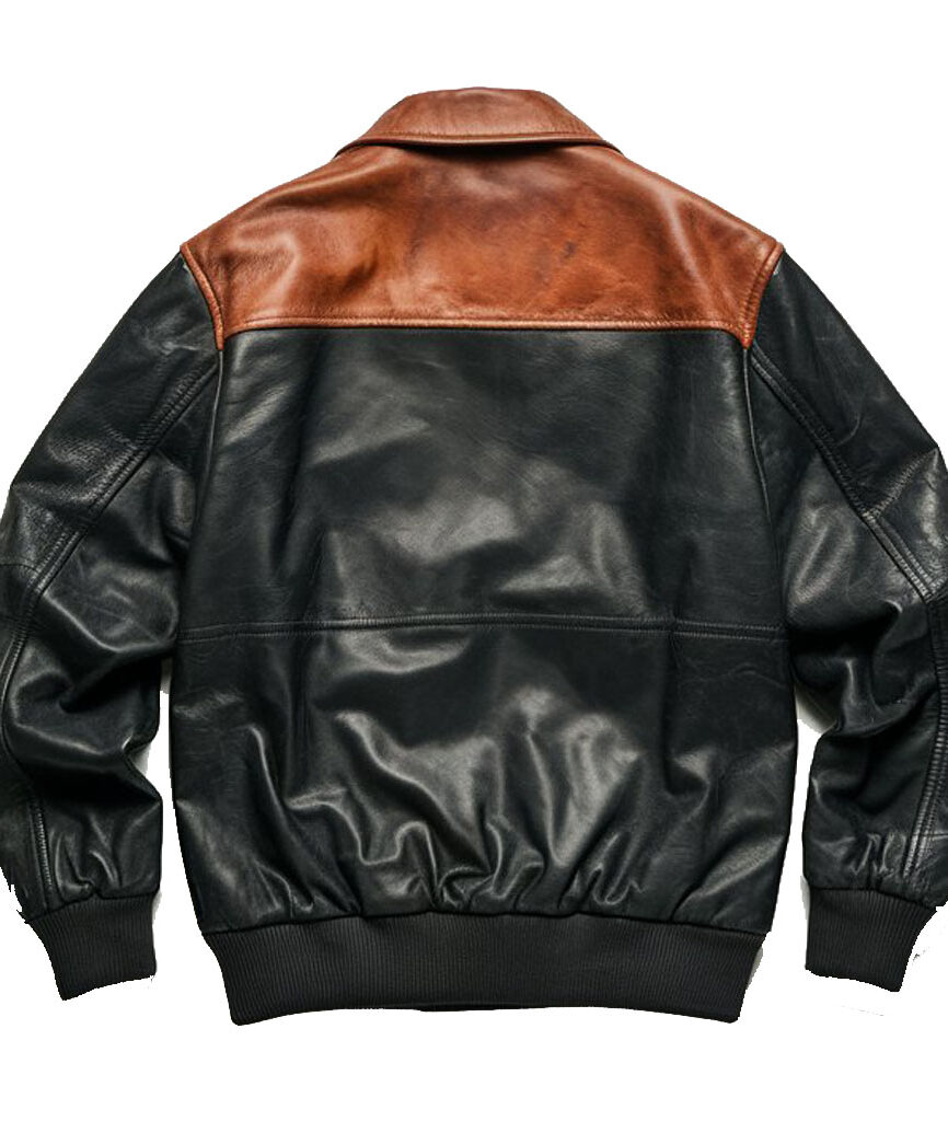 CUERO STREET BLACK BROWN LEATHER JACKET